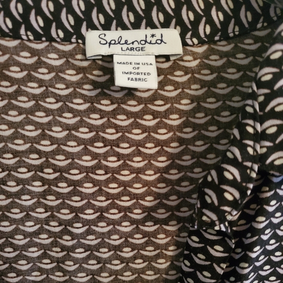 Splendid Split Neck Collared Blouse - Picture 5 of 7